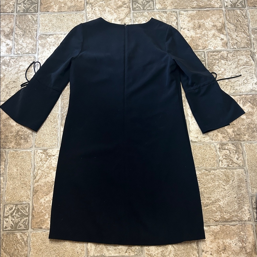Lafayette 148 Deandra Bell Sleeve Split Neck Mini Dress - Picture 4 of 5